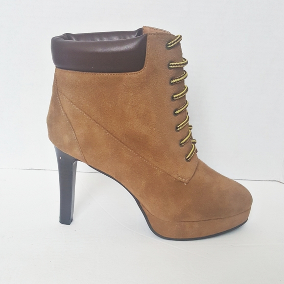 BOSTON DESIGN Studio Hiker Ankle Boots Chic platform stiletto. - Picture 2 of 6